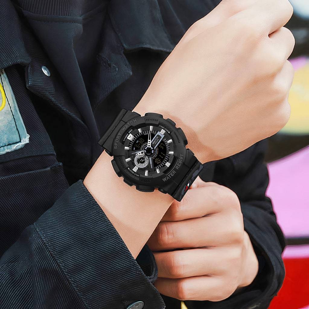 Men’s Black Digital Sports Watch Watches Watches For Men