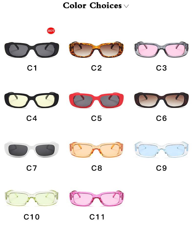 Women's UV 400 Rectangle Shaped Sunglasses Affordable Accessories Unisex Sunglasses