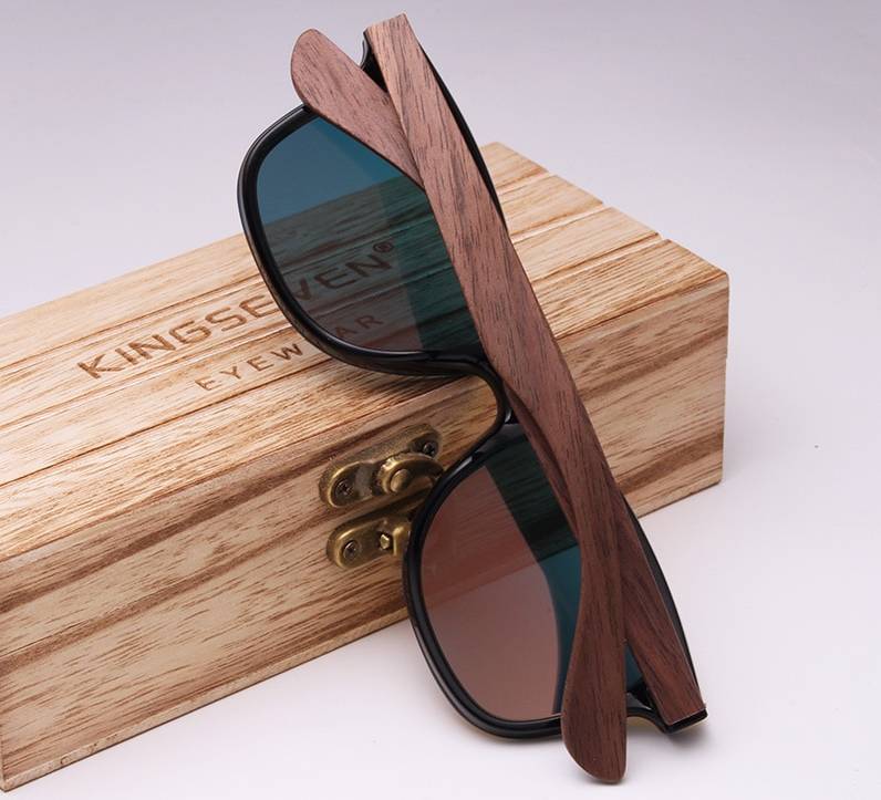 Men's Wooden Frame Polarized Sunglasses Affordable Accessories Unisex Sunglasses