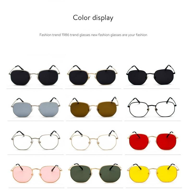 Men's Hexagon Shaped Sunglasses Affordable Accessories Unisex Sunglasses