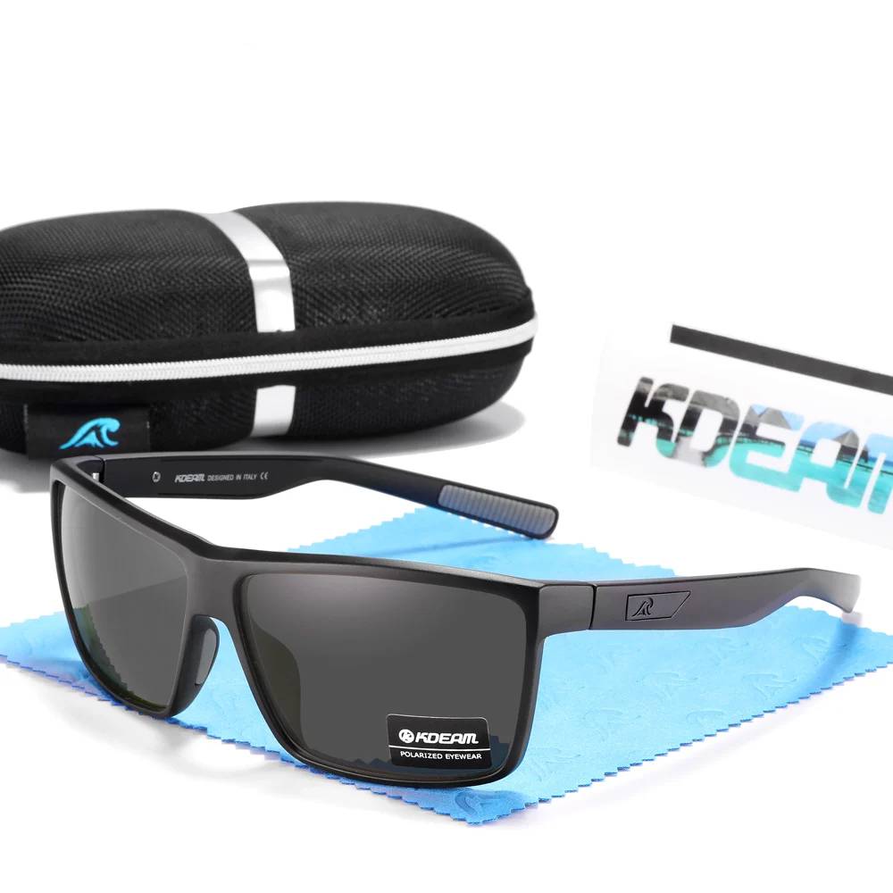 KDEAM Scratch Resistance Sunglasses Men Polarized 100% UV Protection Sun Glasses Integral Spring Hinges And Curved Temples KD029 Unisex Sunglasses
