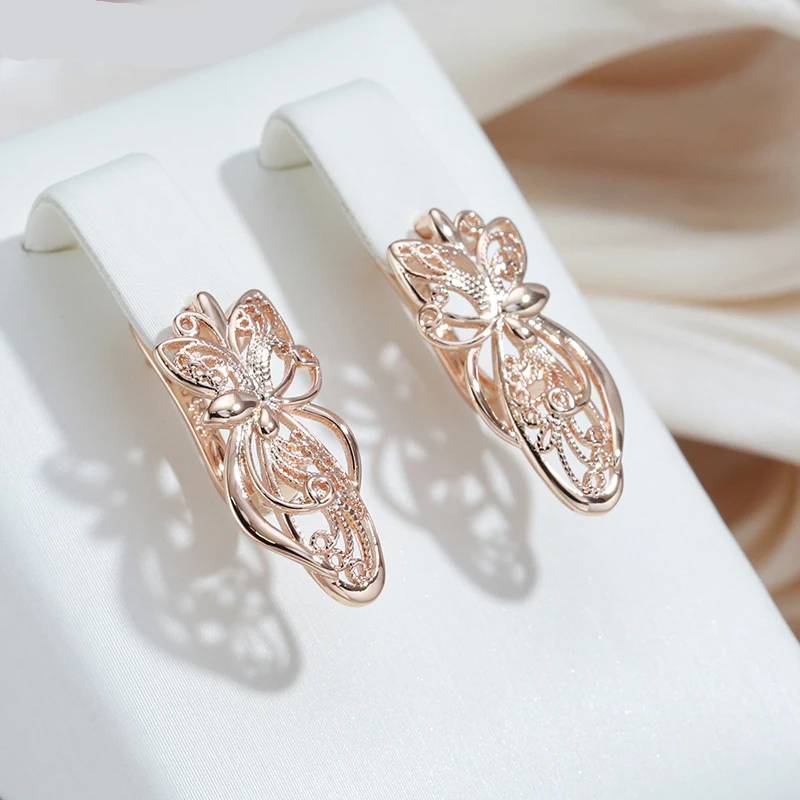 Gold Color Vintage Butterfly Earrings Women's Earrings