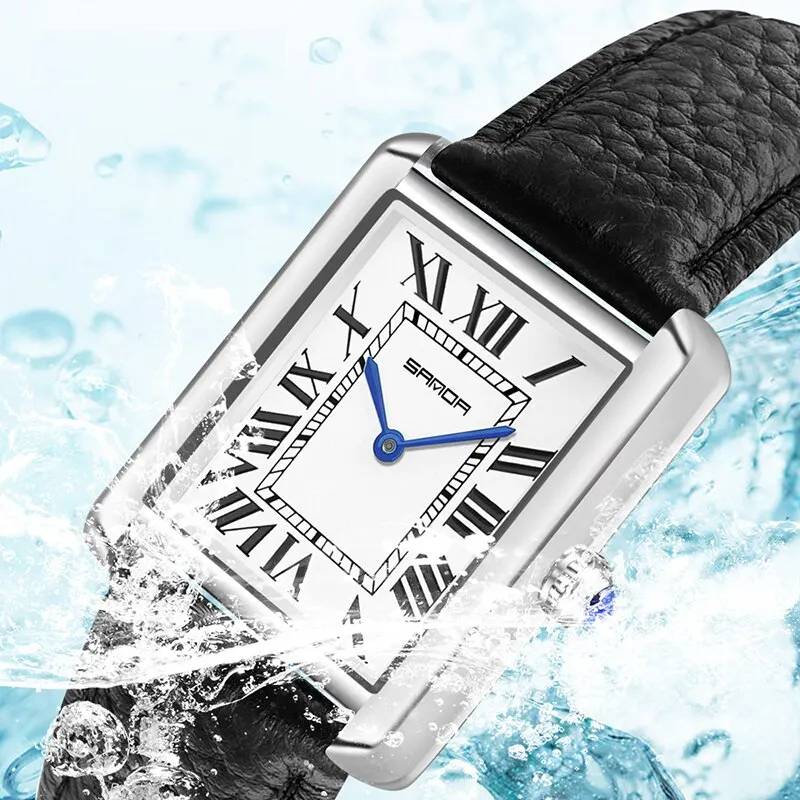 SANDA Tank Couple Quartz Dress Watch Watches For Men Women's Watches