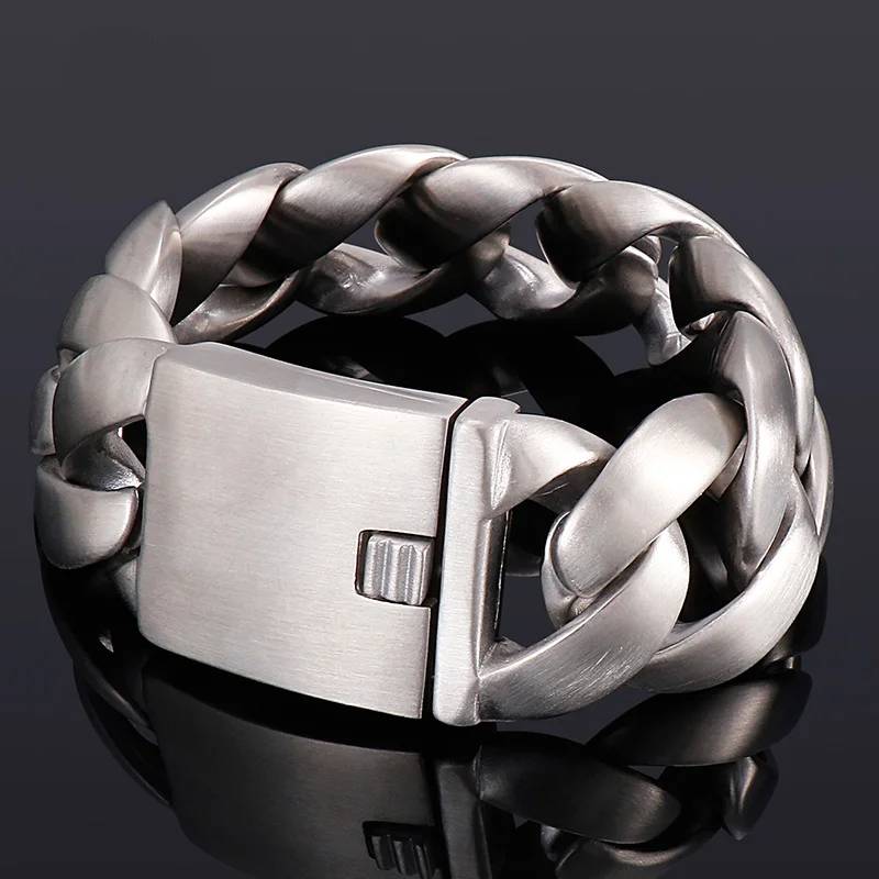 31mm Width Chunky Cuban Chain Bracelet Men's Bracelets
