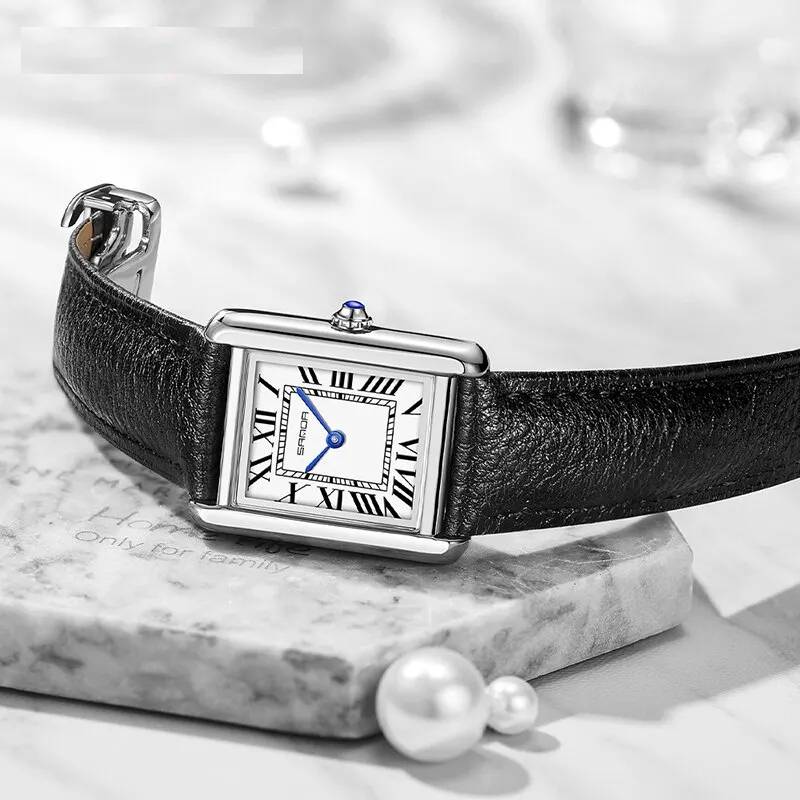 SANDA Tank Couple Quartz Dress Watch Watches For Men Women's Watches