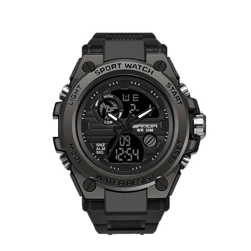 SANDA Sports Men's Watches Luxury Military Quartz Electronic Watches Shockproof Waterproof Digital Wristwatch Relogio Masculino Watches For Men