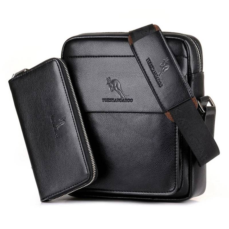 Casual Men's PU Leather Shoulder Bag - Small Crossbody Messenger Bag Chest Waist Bags