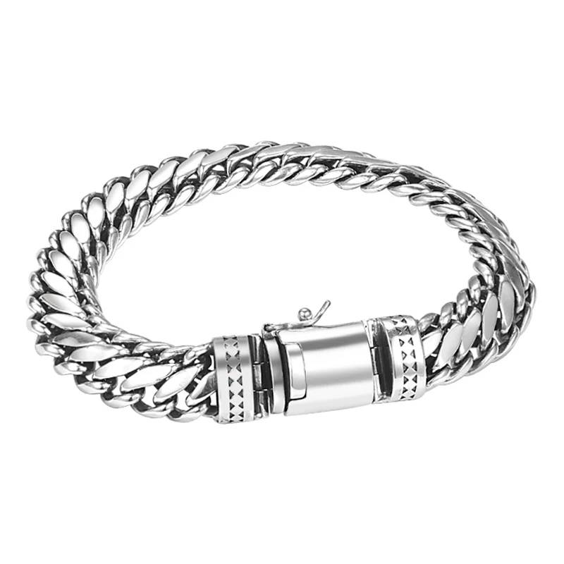 S925 Sterling Silver Cuban Bracelet Men's Bracelets