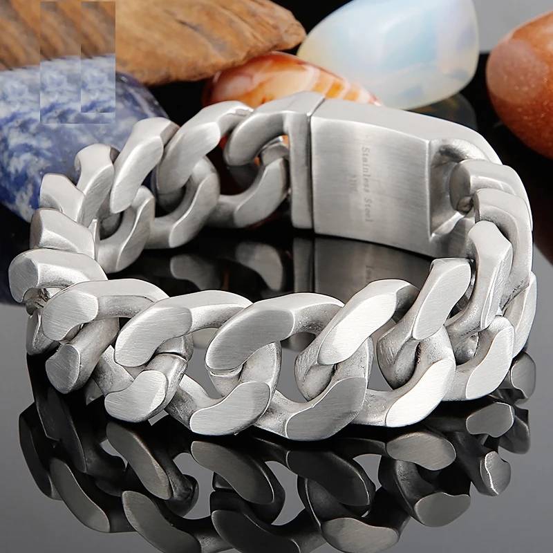 Stainless Steel Cuban Chain Bracelet for Men Men's Bracelets