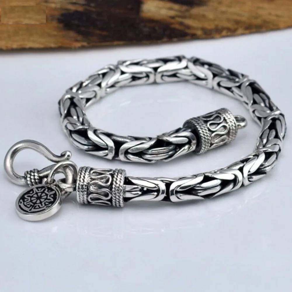S925 Sterling Silver Good Luck Bracelet Classic Charm for Men and Women Men's Bracelets