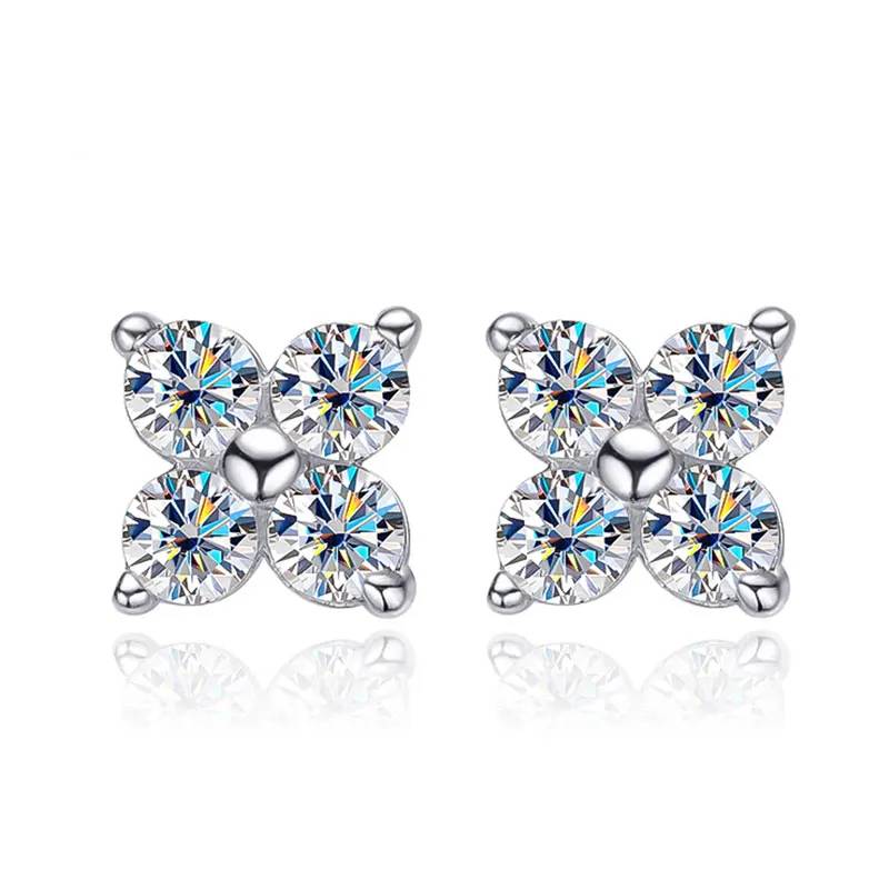 3ct D VVS1 Moissanite Stud Earrings in 925 Sterling Silver Women's Earrings