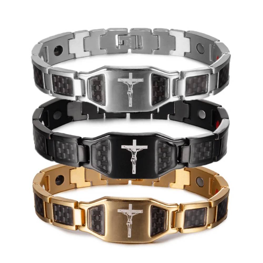 Magnetic Therapy Jesus Bracelet Magnetic Jewelry