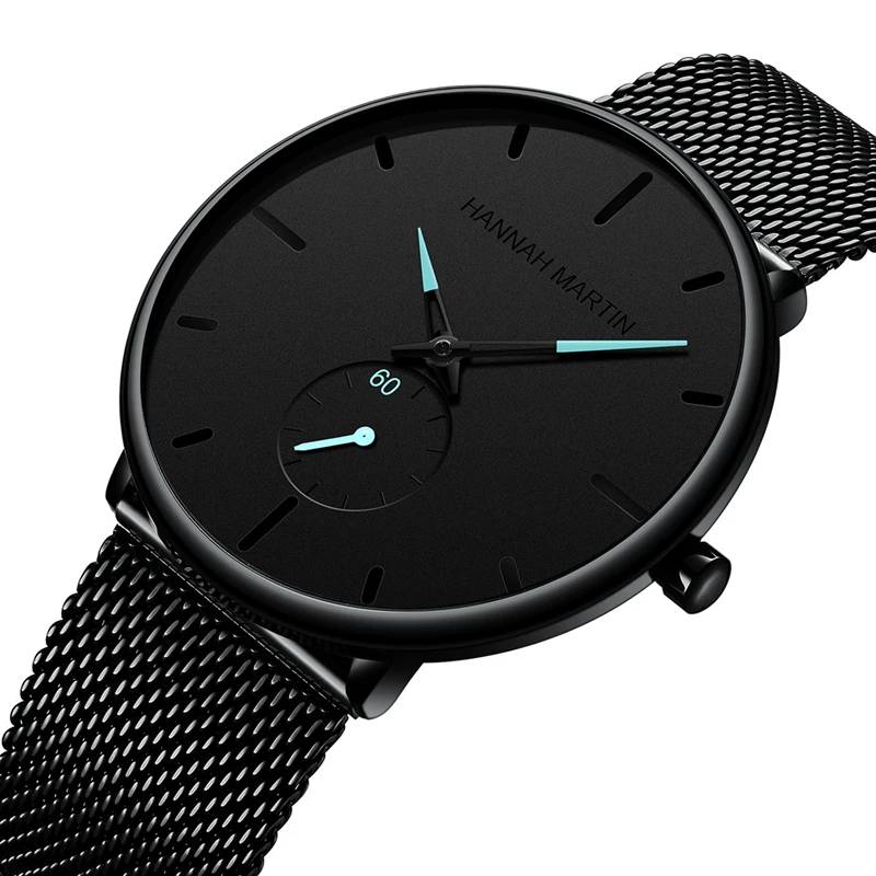 Simple Design Men's Stainless Steel Mesh Watch Hannah Martin