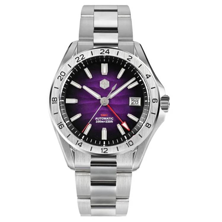 San Martin SN0129 Gradient Desert Dial GMT Watch San Martin Watches