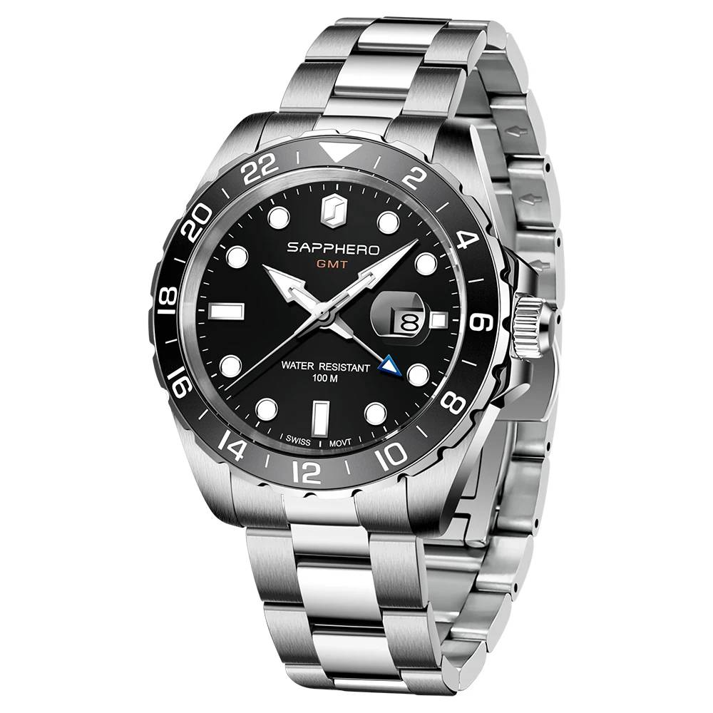 Sapphero SO2106 GMT Quartz Watch Sapphero Watches