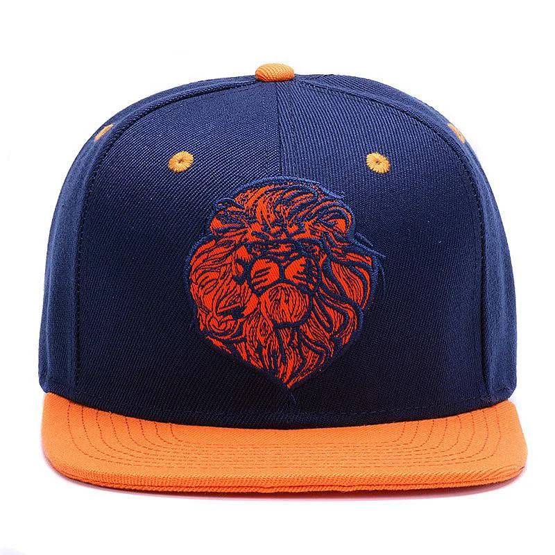 Lion Snapback Baseball Cap High-Quality Embroidery baseball caps