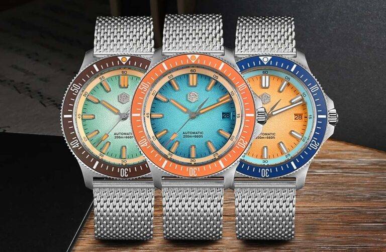 a group of wrist watches San Martin SN0118 40mm Dive Watch