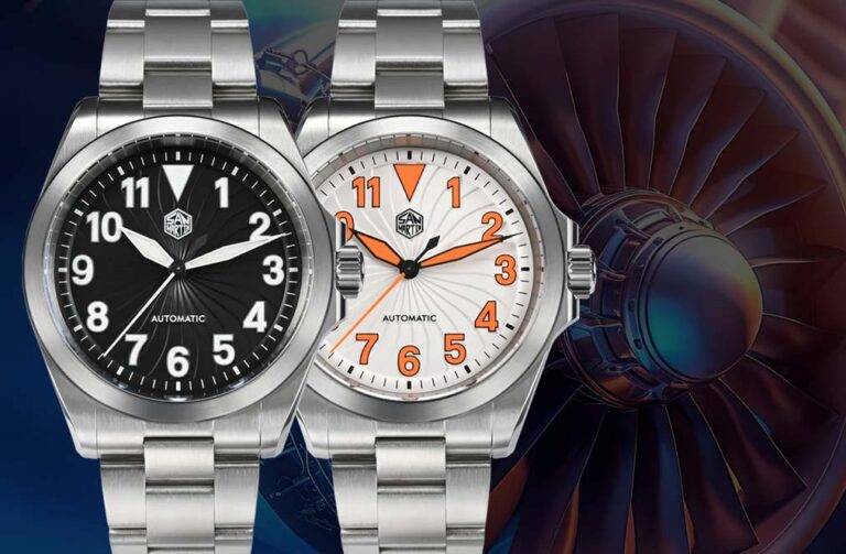 a couple of San Martin SN0132 Turbine Dial watches