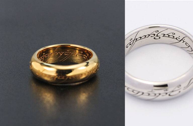 The One Ring: 925 Sterling Silver & 18k Gold Plated Replica