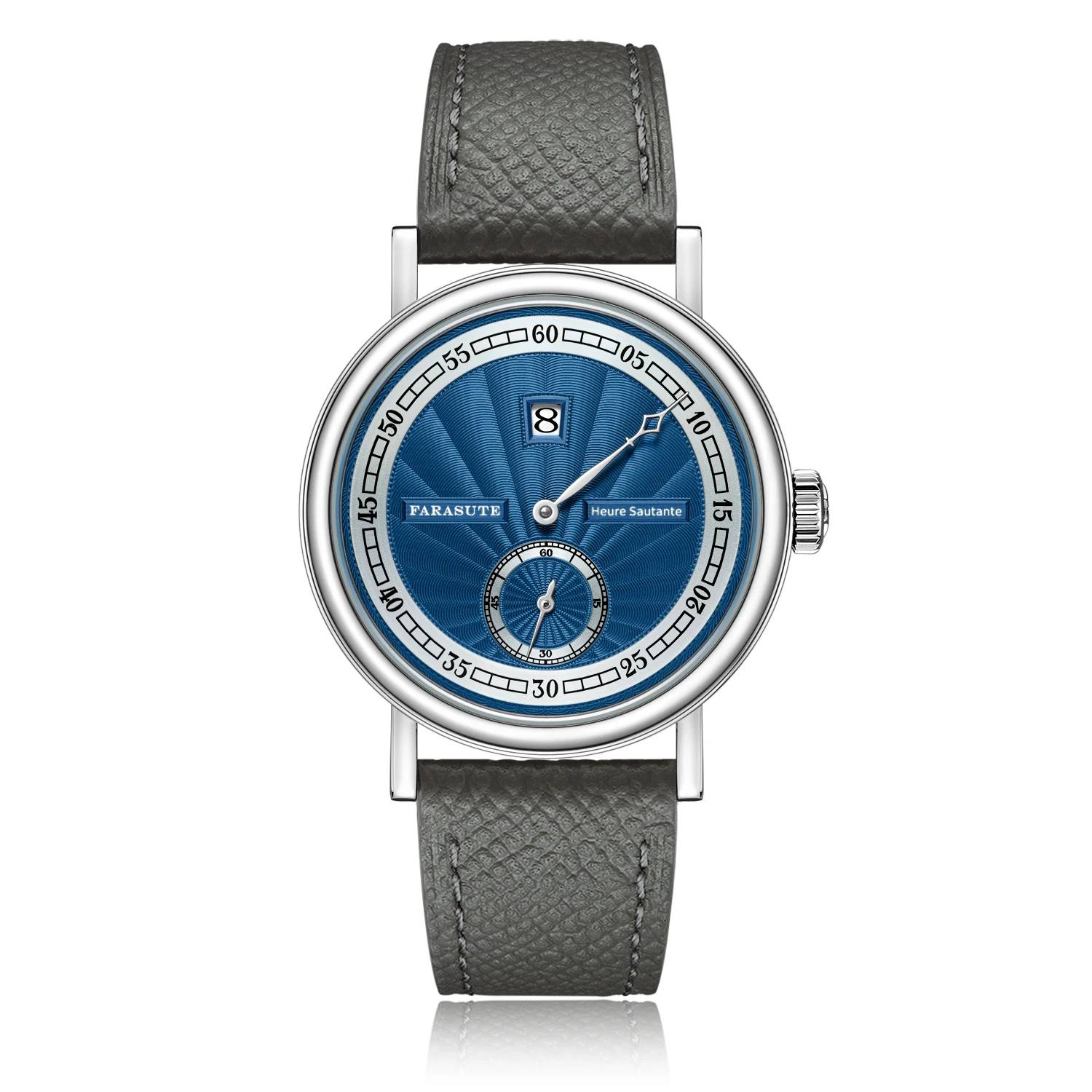 FARASUTE 38mm Automatic Jump Hour Watch Watches For Men