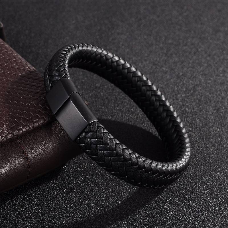 Men's Simple Leather Bracelet Men's Bracelets Metal Color : 1|2|3|4|5|6|7|8|9|10|11|12|13|14|15|16 