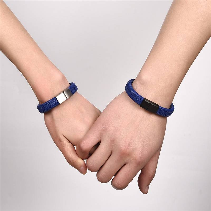 Men's Simple Leather Bracelet Men's Bracelets Metal Color : 1|2|3|4|5|6|7|8|9|10|11|12|13|14|15|16 