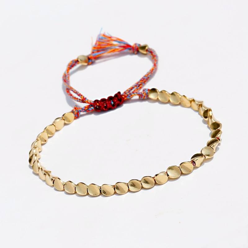 Men's Copper Beads Bracelet Men's Bracelets Metal Color : 006-4|Gold|006-2|006-3 