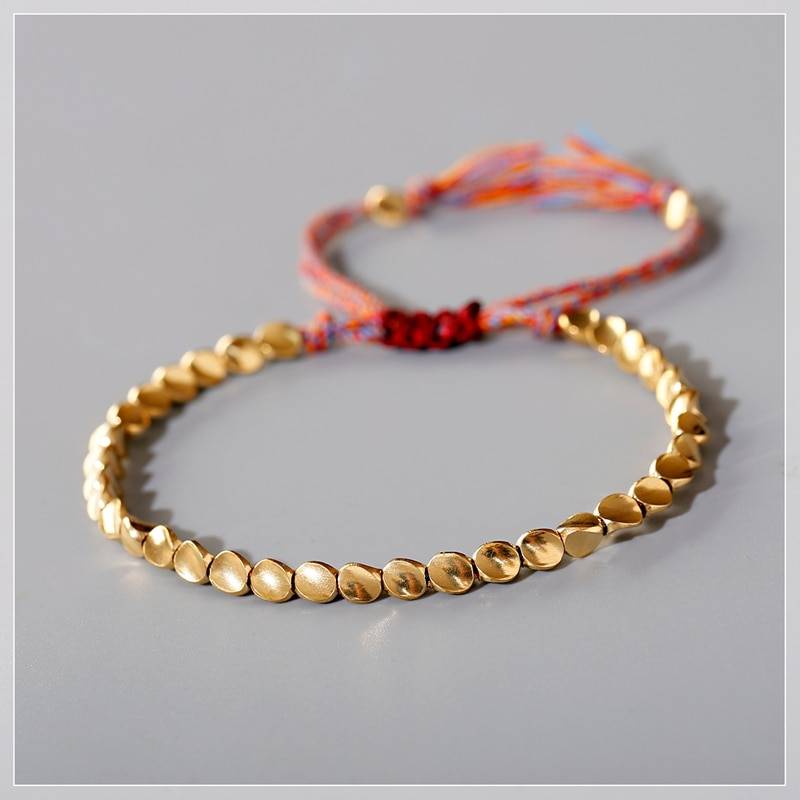 Men's Copper Beads Bracelet Men's Bracelets Metal Color : 006-4|Gold|006-2|006-3 