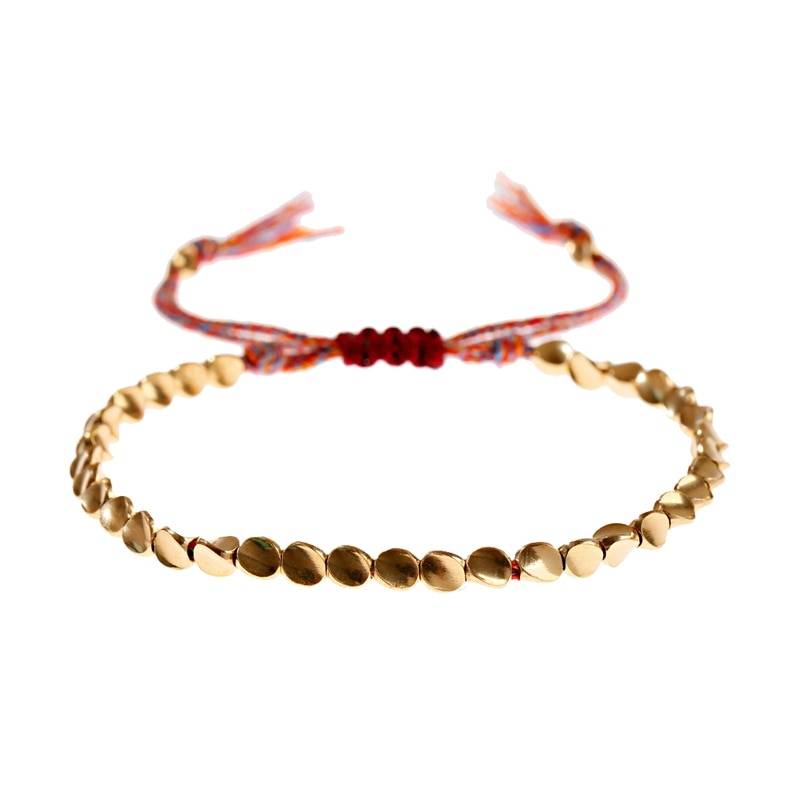 Men's Copper Beads Bracelet Men's Bracelets Metal Color : 006-4|Gold|006-2|006-3 