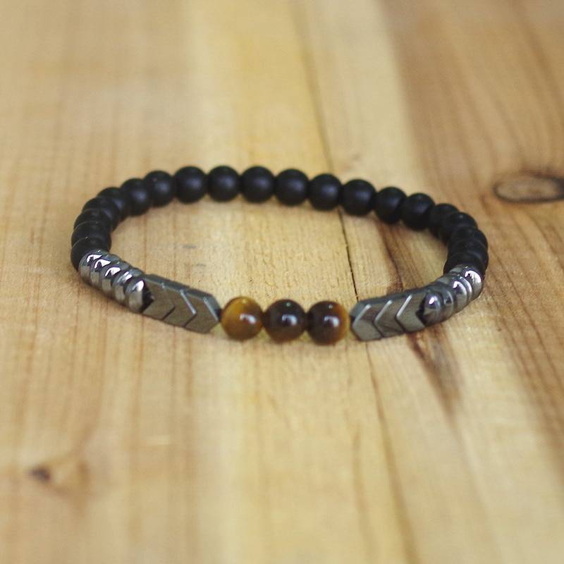 Men's Hematite Arrow Magnetic Bracelet