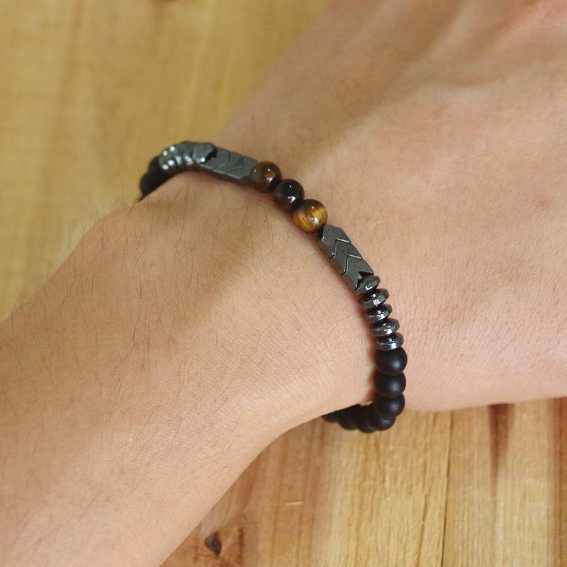 Men's Hematite Arrow Magnetic Bracelet
