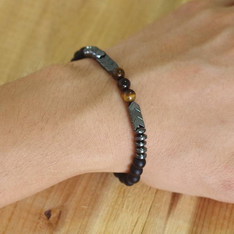Men's Hematite Arrow Magnetic Bracelet