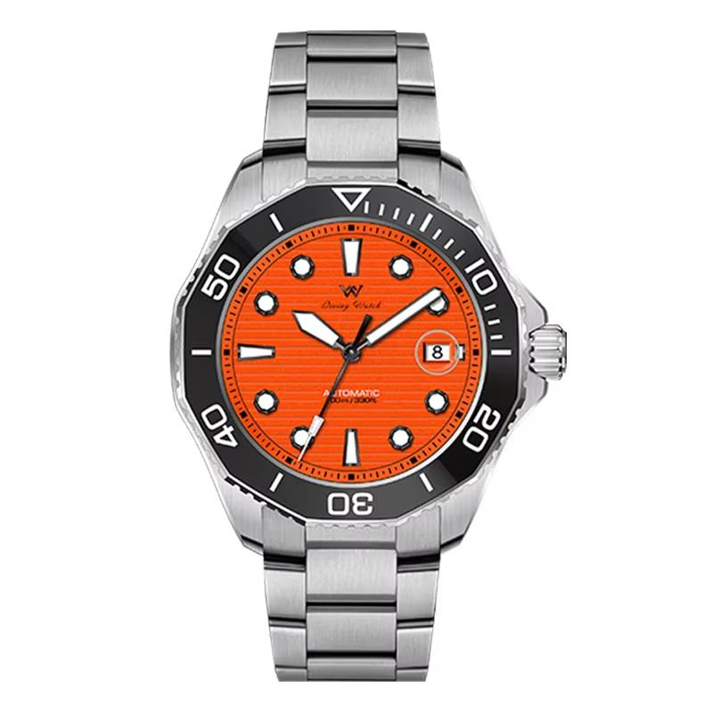 Welly Merck WM189 Automatic Watch Welly Merck Watches Color : ORANGE-BLACK|BLACK-ORANGE|BLACK-BLACK|BLUE-BLUE 