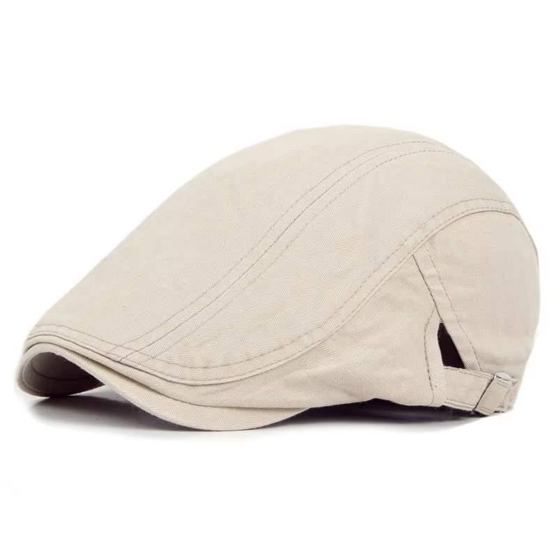 Classic Cotton Adjustable Beret Cap Baseball Caps, Hats & Berets Color : Brown|Black|Beige|Navy|Khaki|Gray 