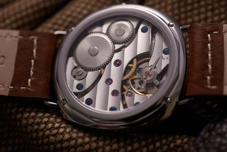 a close up of a watch