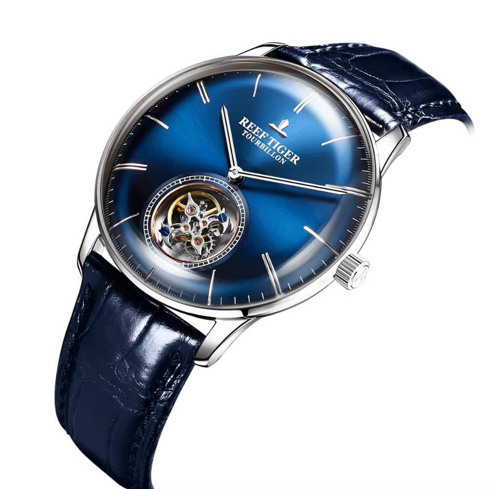 Reef Tiger RGA1930 Tourbillon Automatic Watch Reef Tiger Watches Color : RGA1930-YLL|RGA1930-YBB|RGA1930-PLL|RGA1930-YWB|RGA1930-PBS|RGA1930-PWS|RGA1930-PBB 