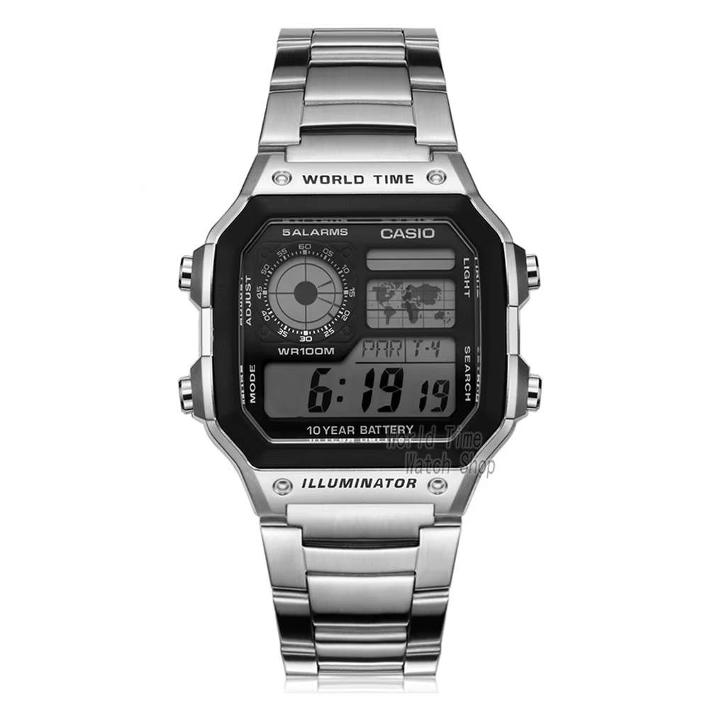 Casio AE1200WH Series Men’s Digital Watch Casio Watches Color : AE1200WHD1A 