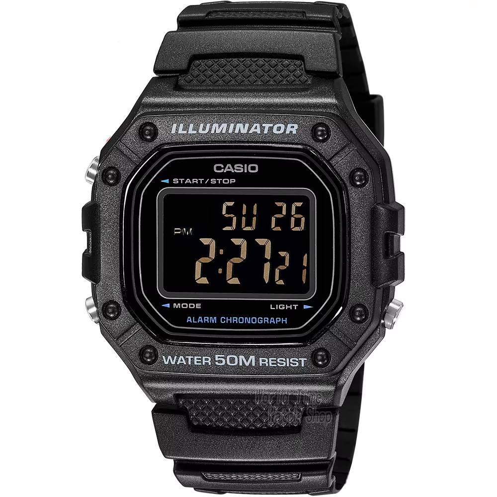 Casio W218H Series Men’s Digital Watch Casio Watches Color : W-218H-1B 