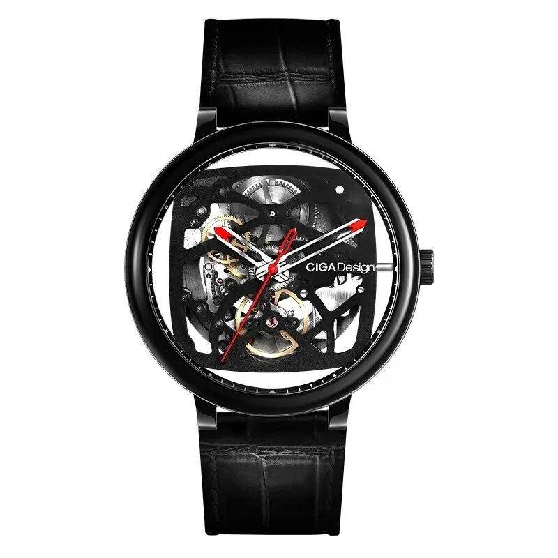 CIGA Design Mens Mechanical Watches CIGA design watches Color : silver|Blcak 