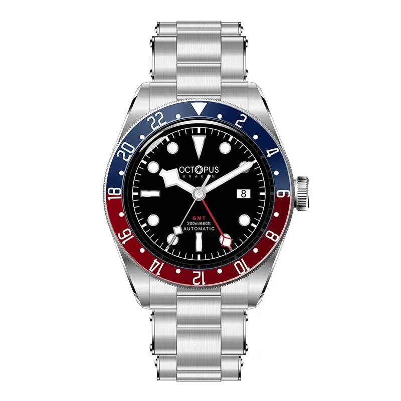 Octopus Kraken GMT Automatic Dive Watch Watches For Men Color : OCT-009 