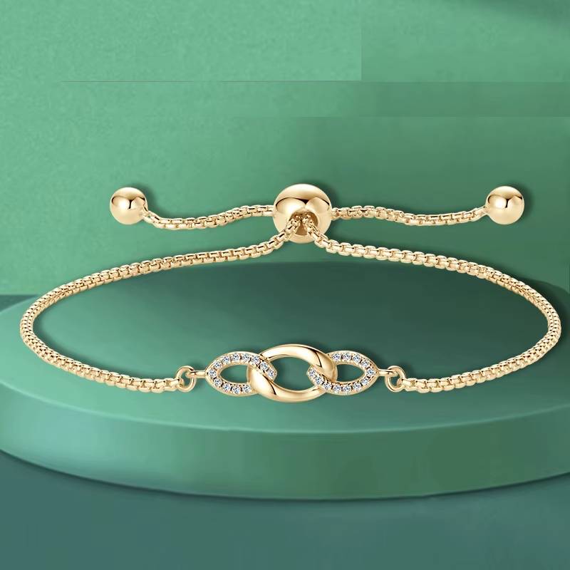 2024 Trendy Stretch Adjustable Moissanite Bracelet Real 925 Silver Plated Gold Bracelet for Women Fine Jewelry Gift Hand Chain Bracelets & Bangles Gem Color : White Gold Plated|Yellow Gold Plated 