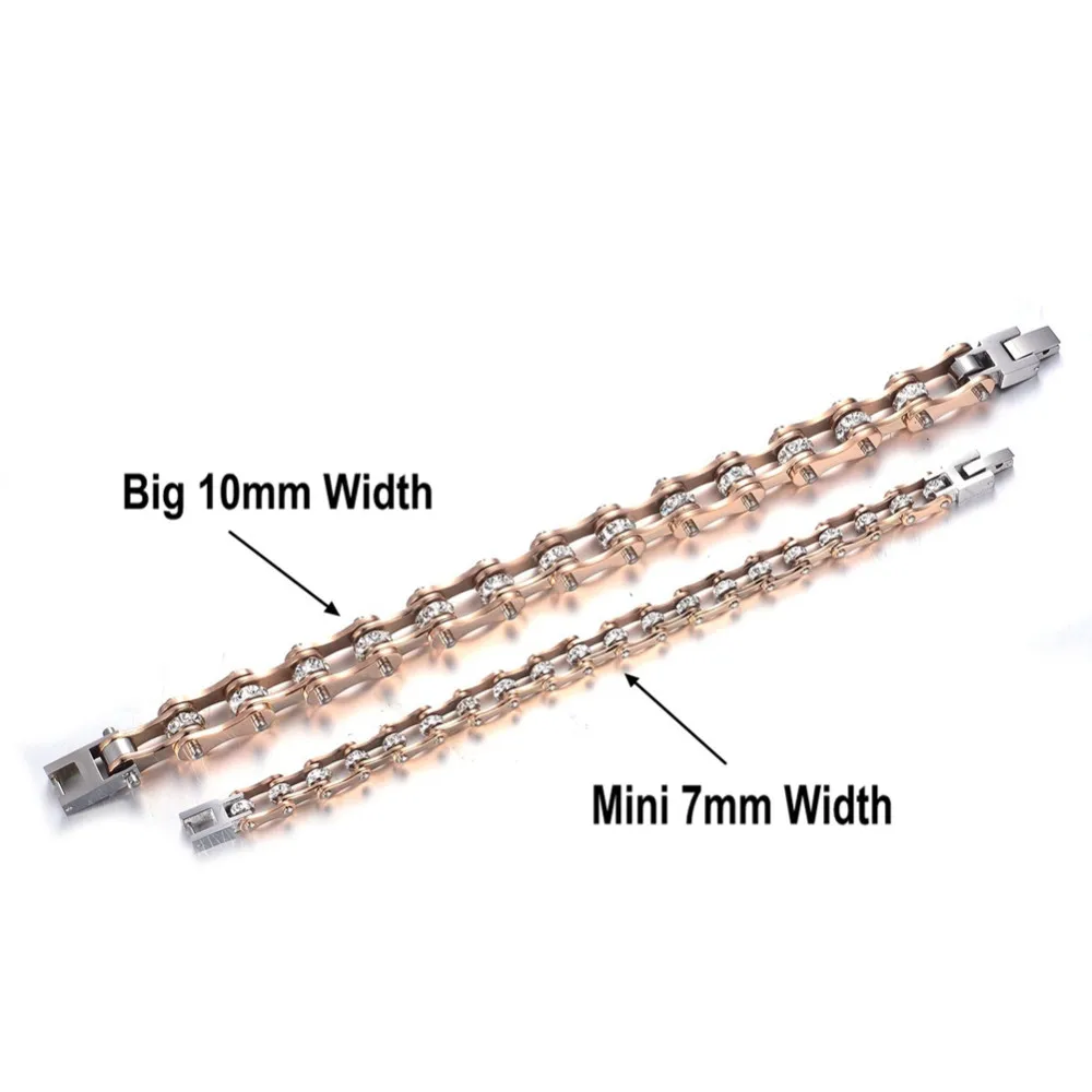 Men's Metal Cast Combination Rose Gold Chain Bracelet