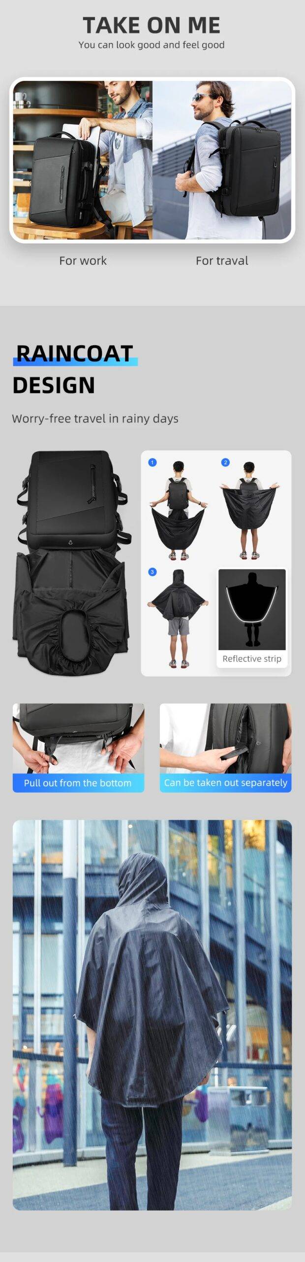 17 inch Laptop Backpack with USB Port