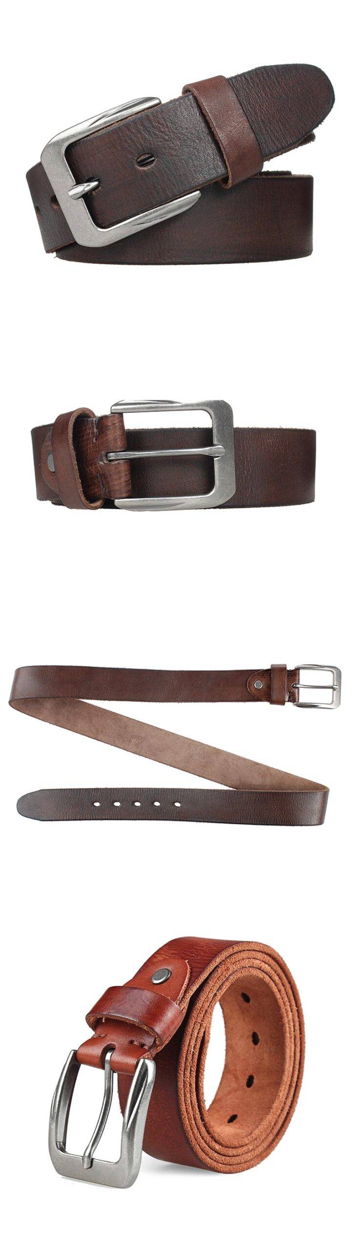 Men's Leather Belts Casual Vintage
