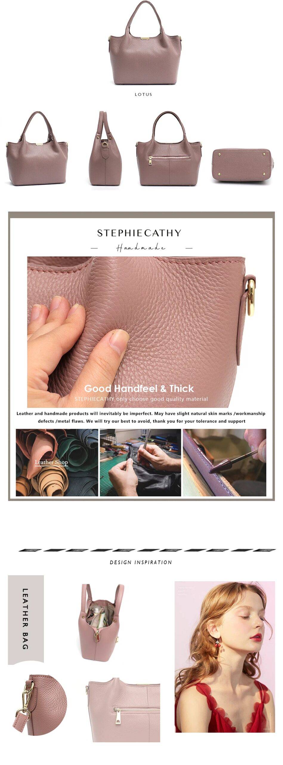 Women's Leather Designer Tote Purses