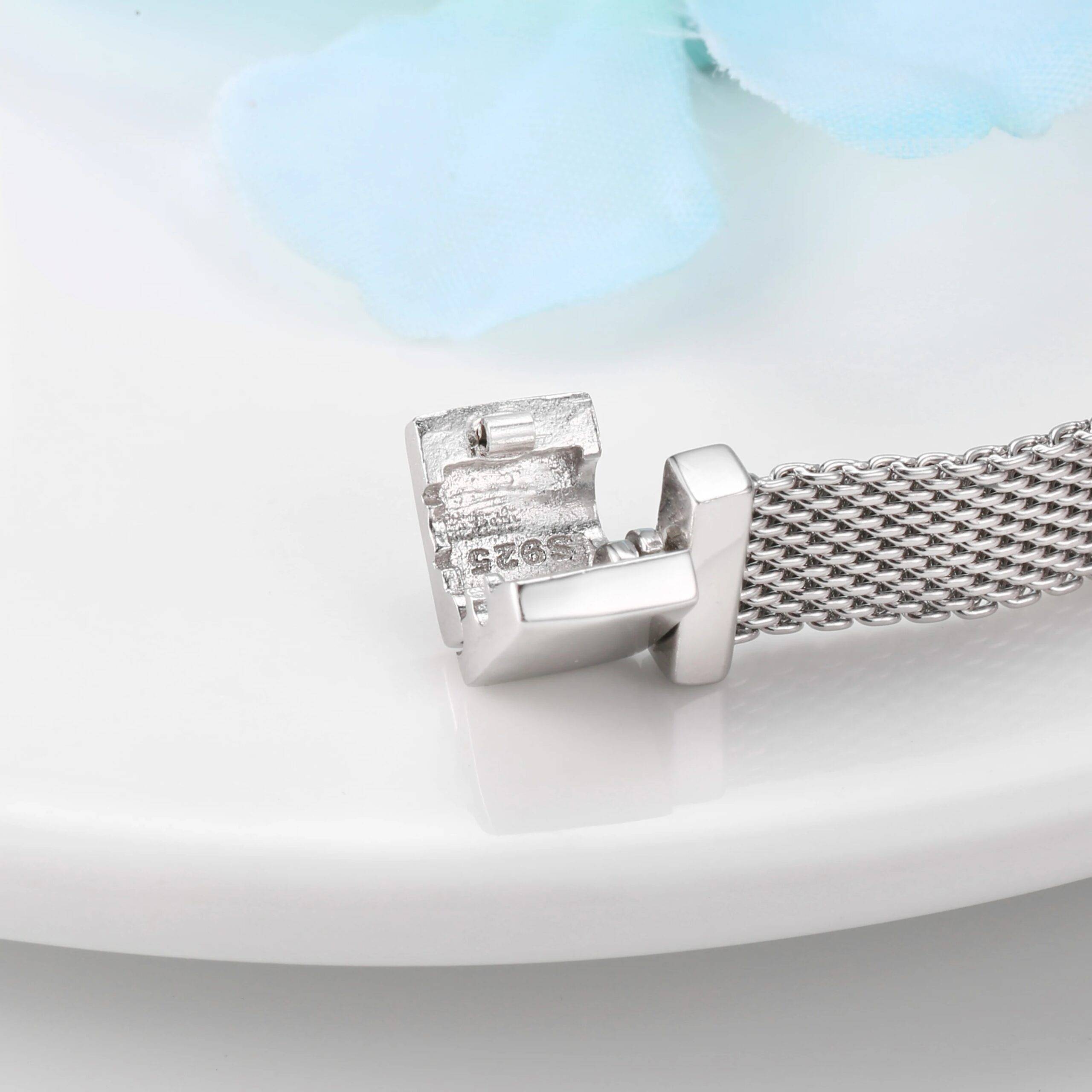 Womens 925 Sterling Silver Bracelet Elastic