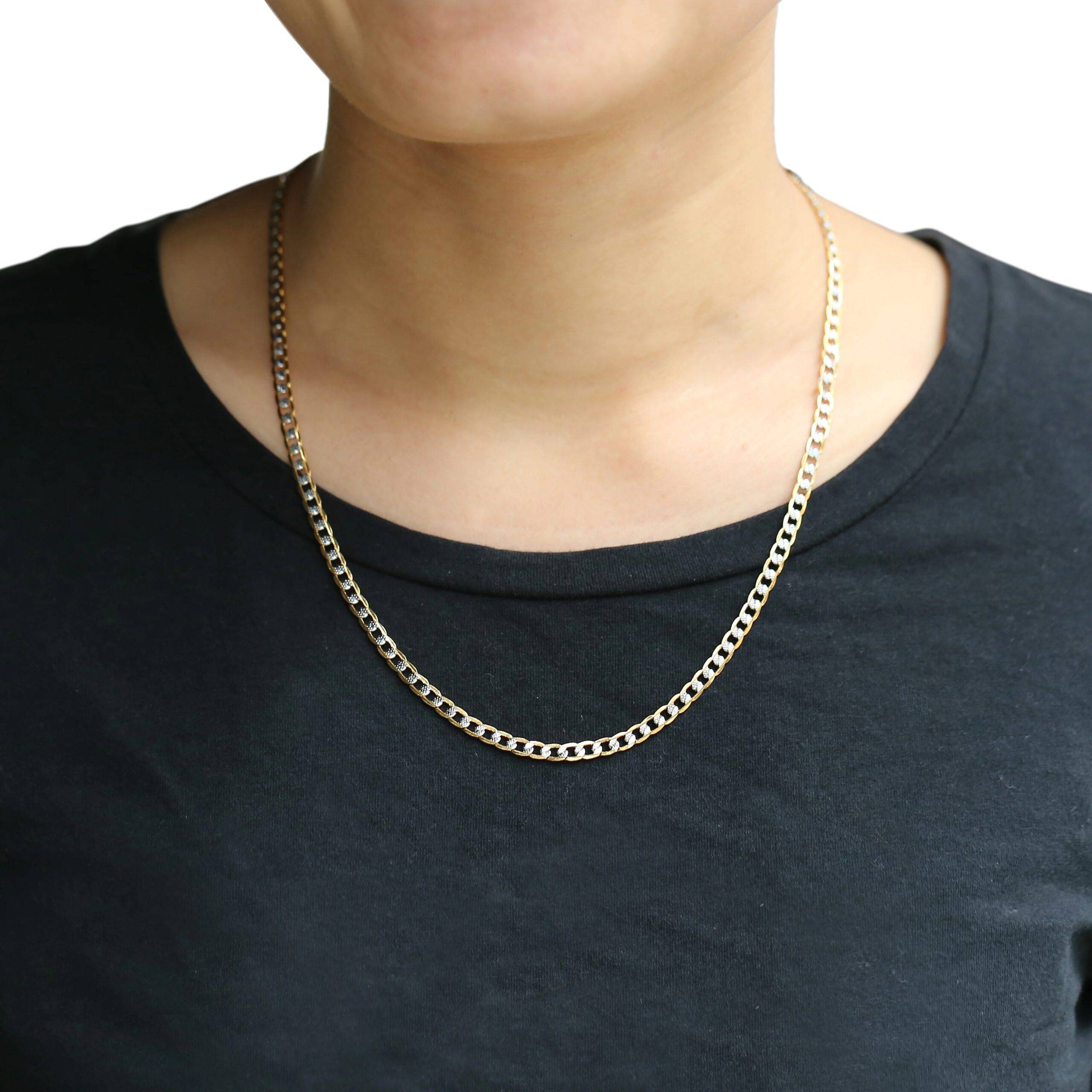 Gold Chain Link Necklace Cuban Chain For Men