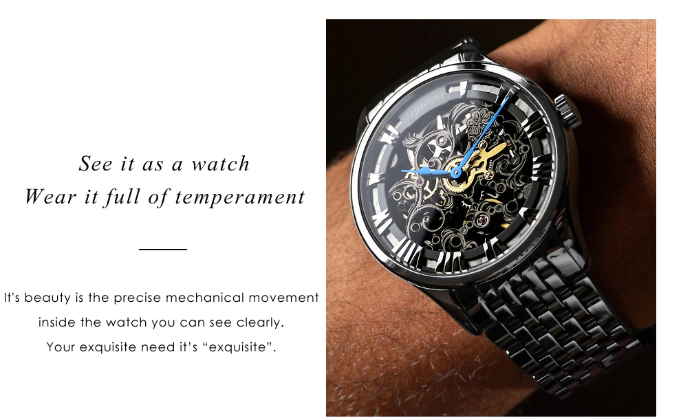 AGELOCER Swiss Luxury Brand Skeleton Watch