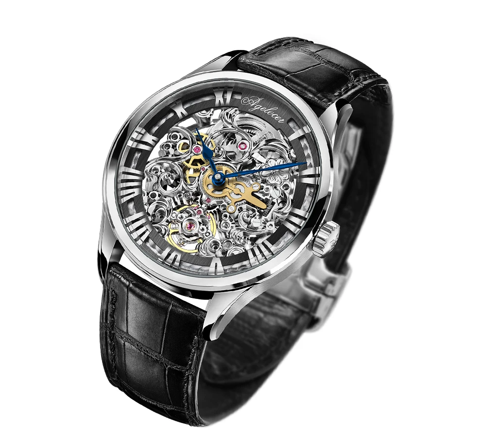 AGELOCER Swiss Luxury Brand Skeleton Watch
