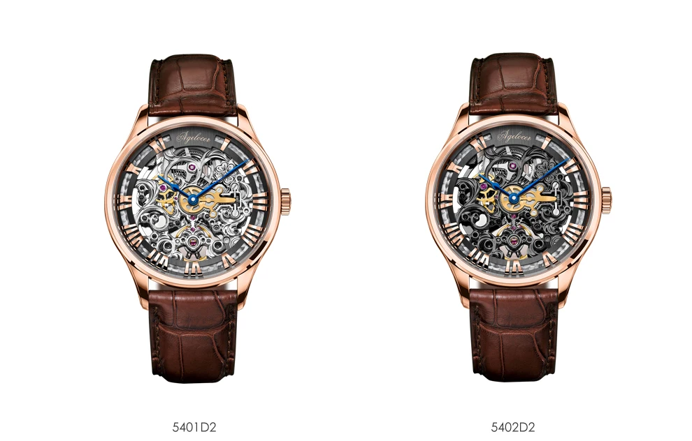 AGELOCER Swiss Luxury Brand Skeleton Watch